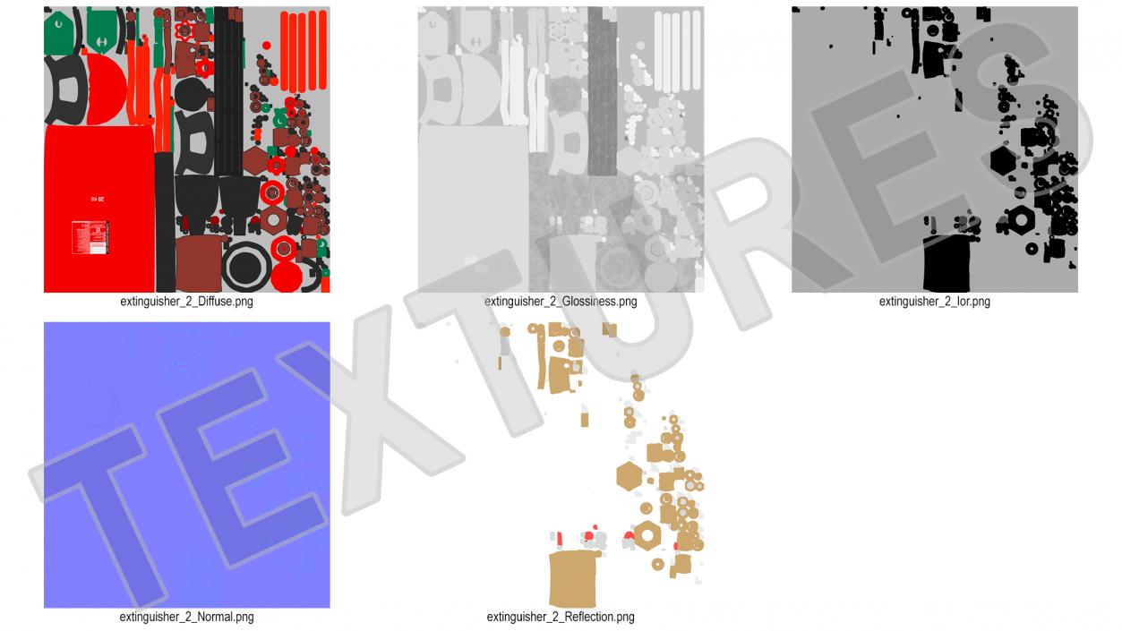 Trolley for Fire Extinguisher 3D model