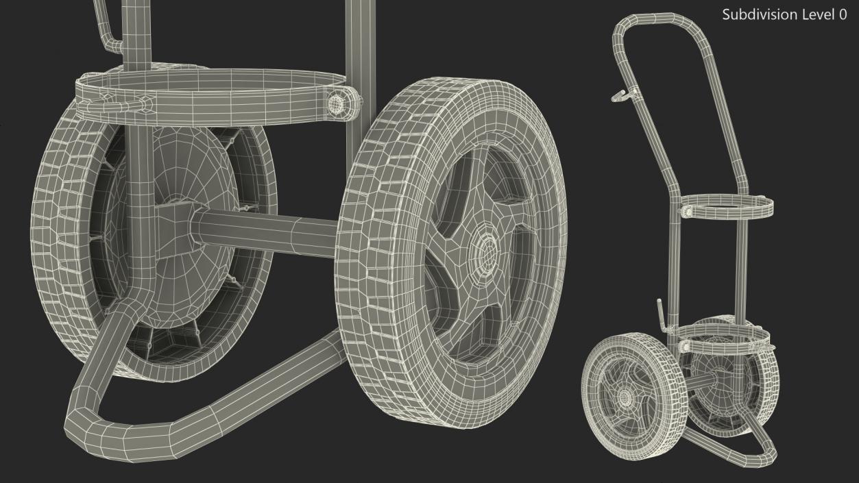 Trolley for Fire Extinguisher 3D model