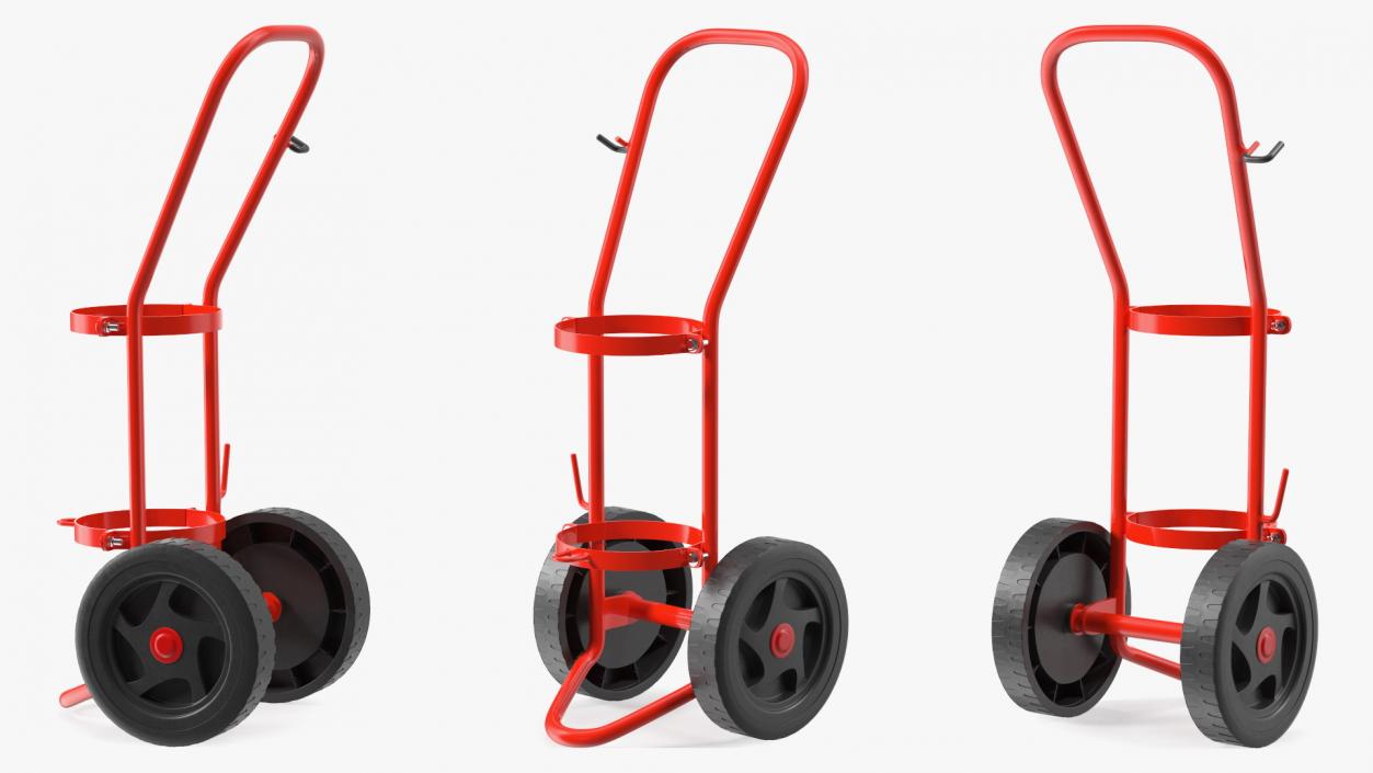 Trolley for Fire Extinguisher 3D model