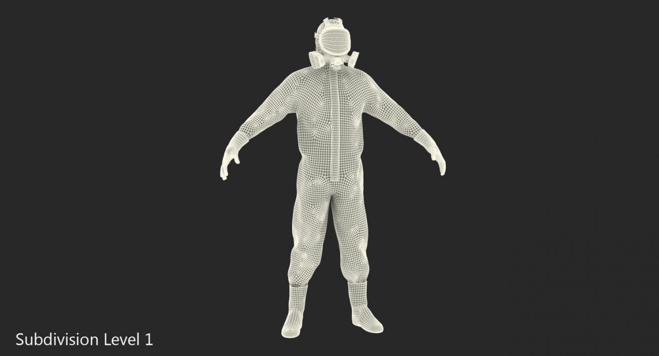 Hazmat Removal Worker Neutral Pose 3D model