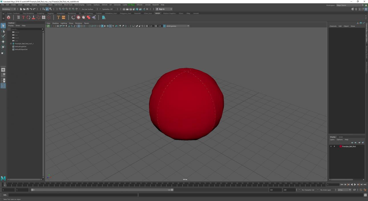 3D Freestyle Ball Red model