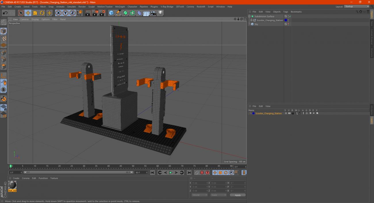 Scooter Charging Station 3D model