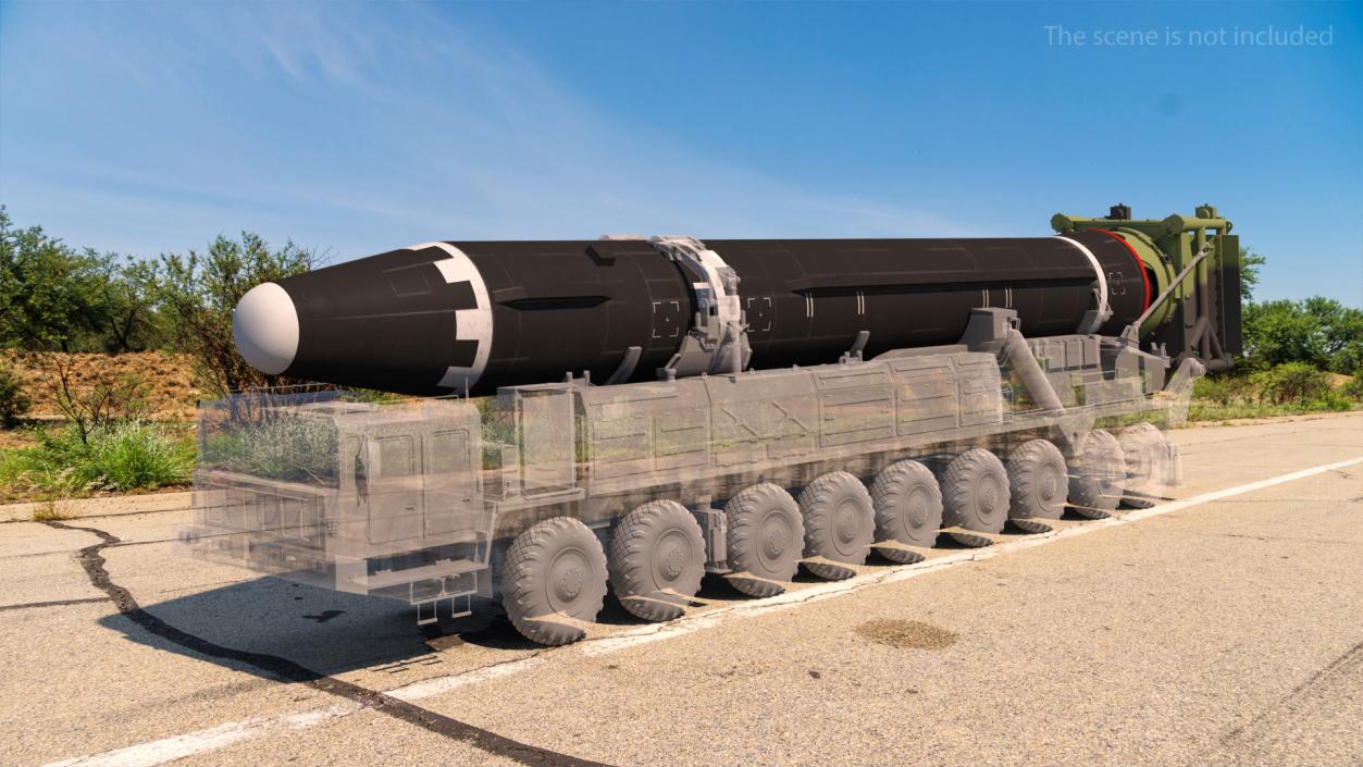 3D Hwasong-15 Intercontinental Ballistic Missile Clean