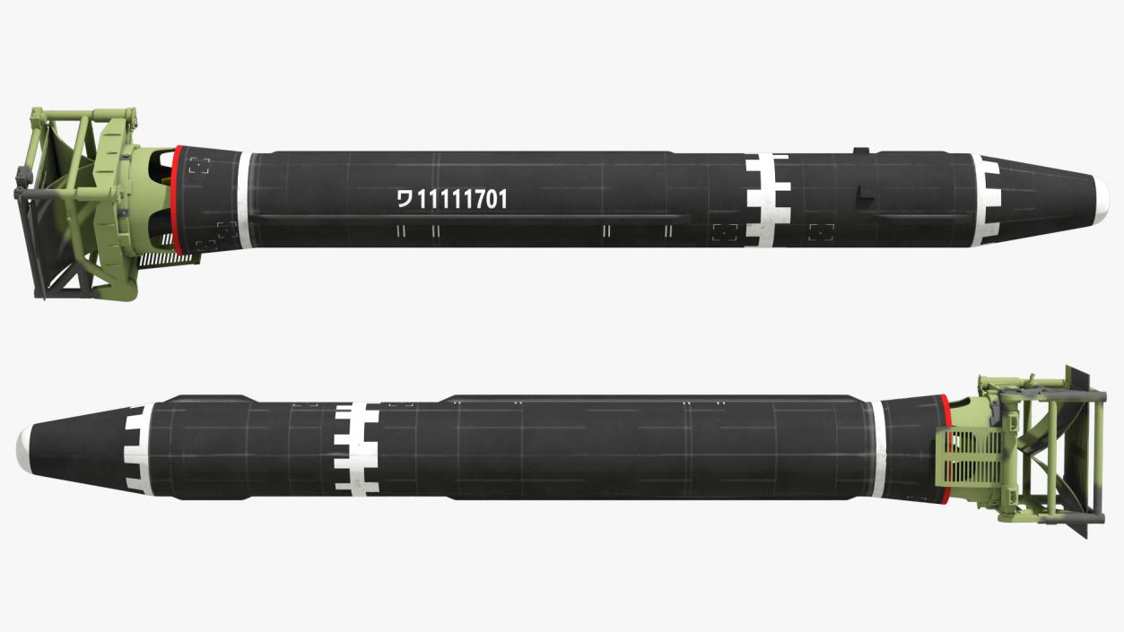 3D Hwasong-15 Intercontinental Ballistic Missile Clean