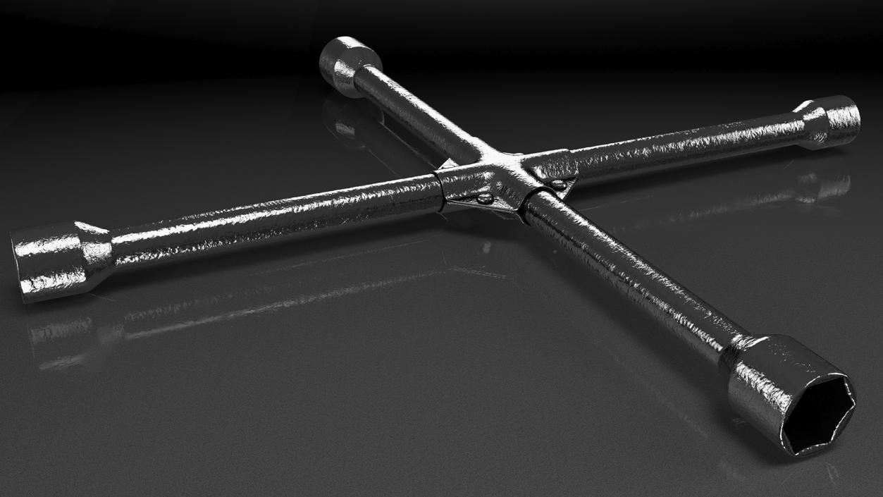 Heavy Duty Lug Cross Wrench 3D