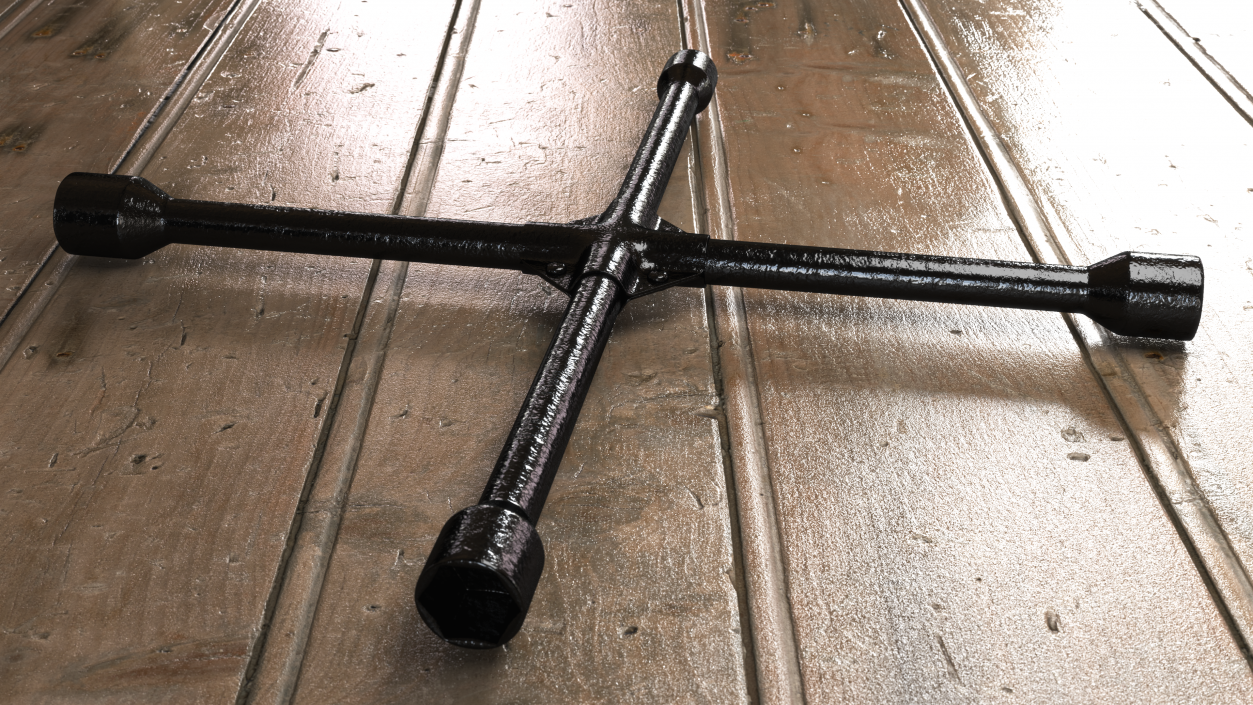 Heavy Duty Lug Cross Wrench 3D