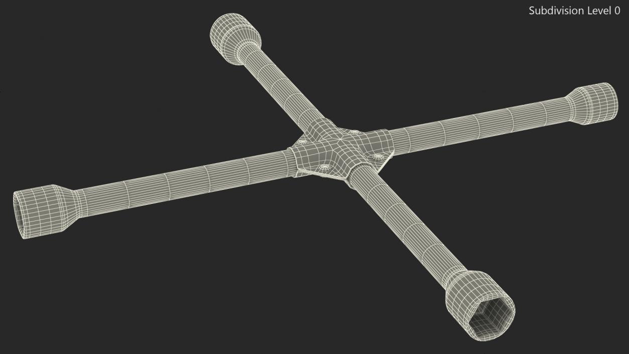 Heavy Duty Lug Cross Wrench 3D