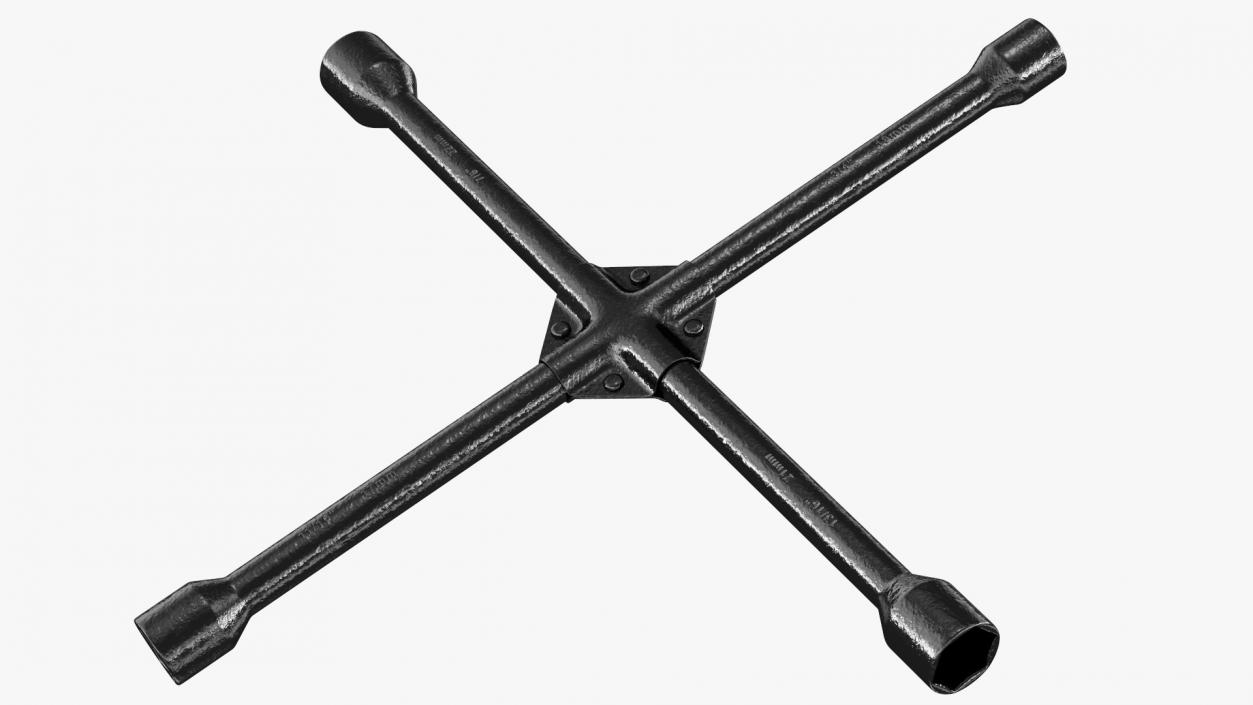 Heavy Duty Lug Cross Wrench 3D