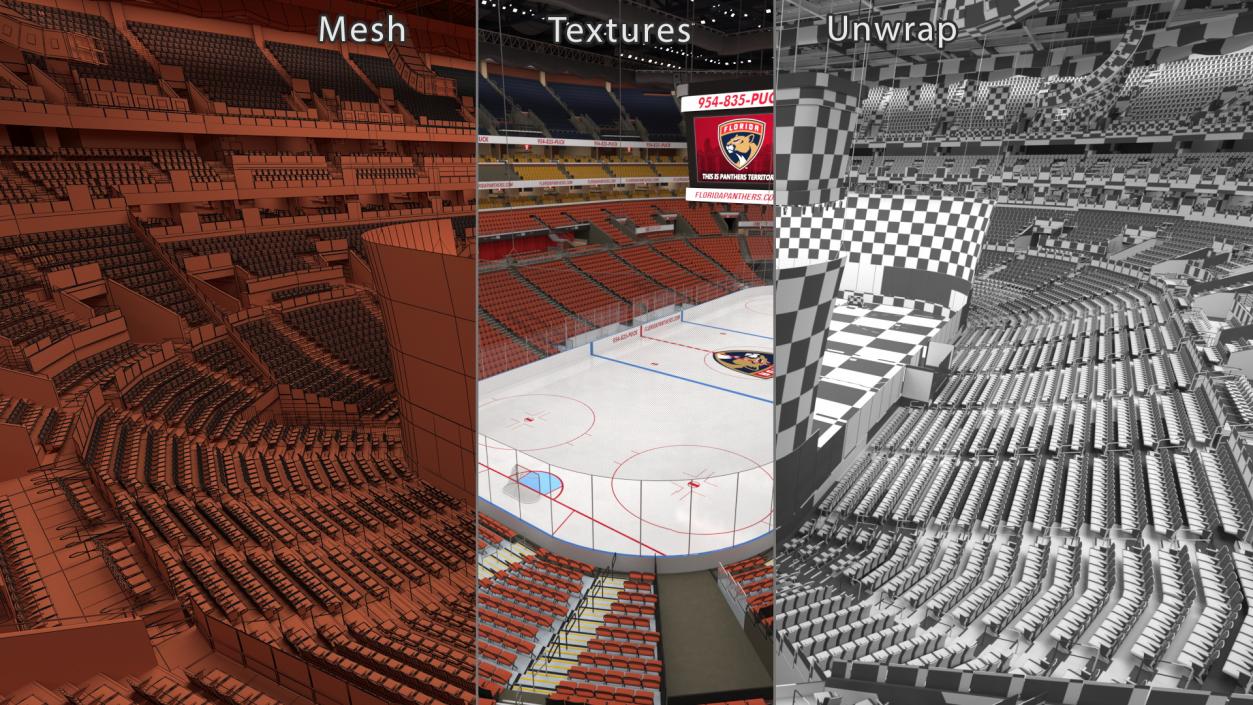 3D Interior FLA Live Arena model