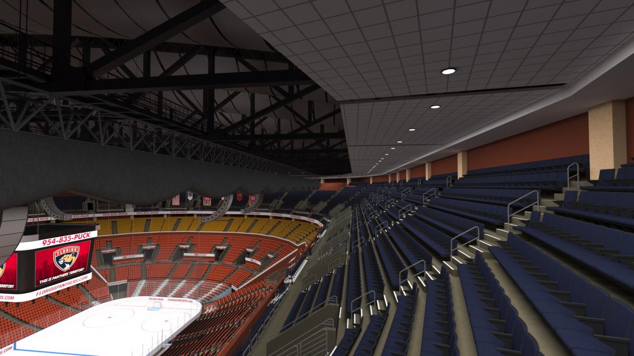 3D Interior FLA Live Arena model