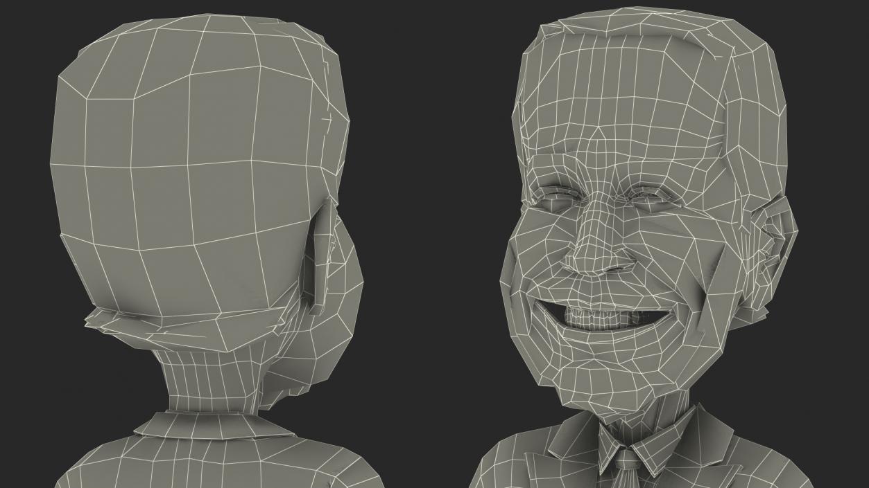 3D model Cartoon Joe Biden Smiling