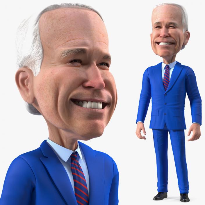 3D model Cartoon Joe Biden Smiling