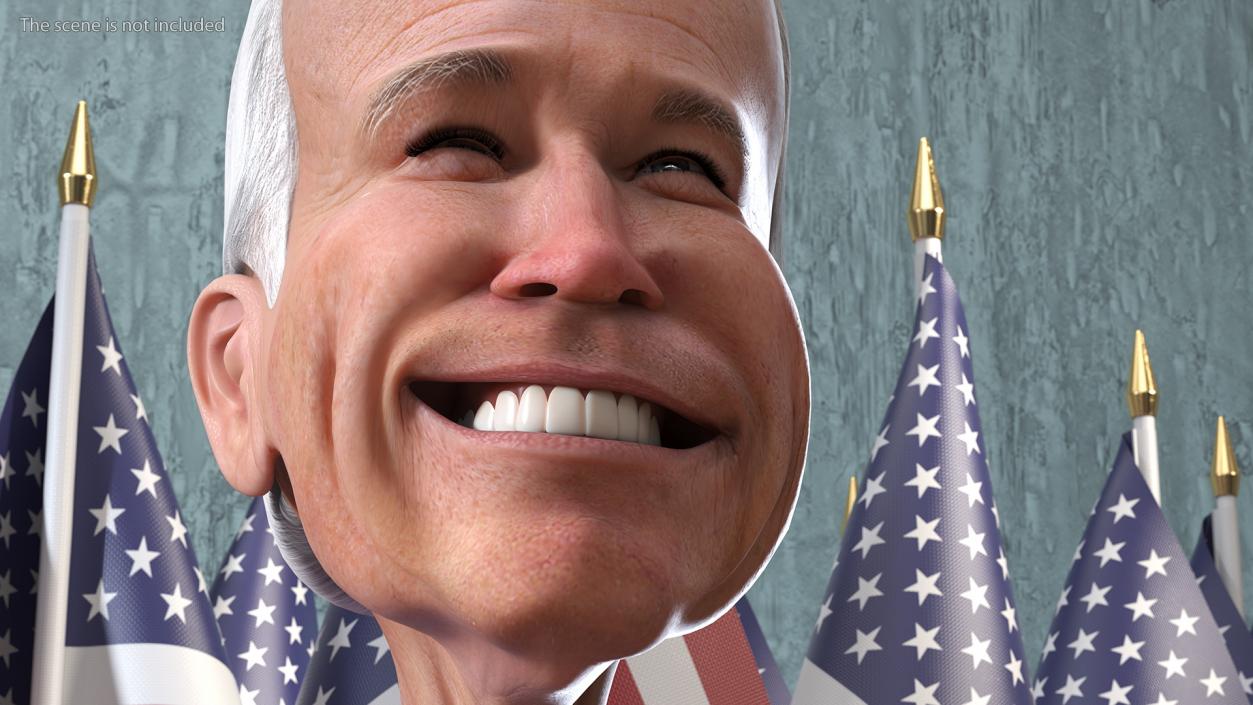 3D model Cartoon Joe Biden Smiling