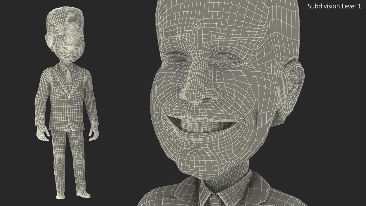 3D model Cartoon Joe Biden Smiling