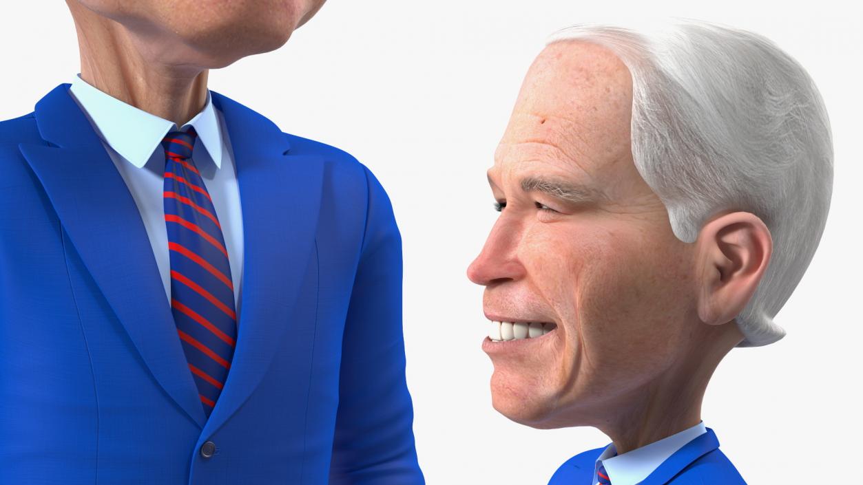 3D model Cartoon Joe Biden Smiling