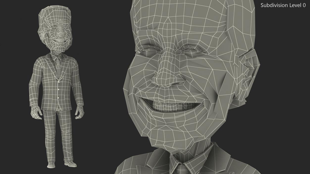 3D model Cartoon Joe Biden Smiling