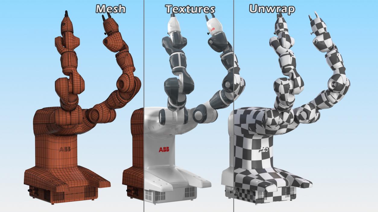 3D model ABB YuMi IRB 14000 Collaborative Robot Rigged