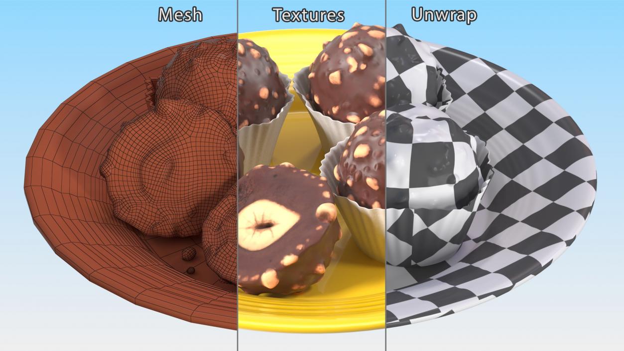 3D Chocolate Hazelnut Truffle