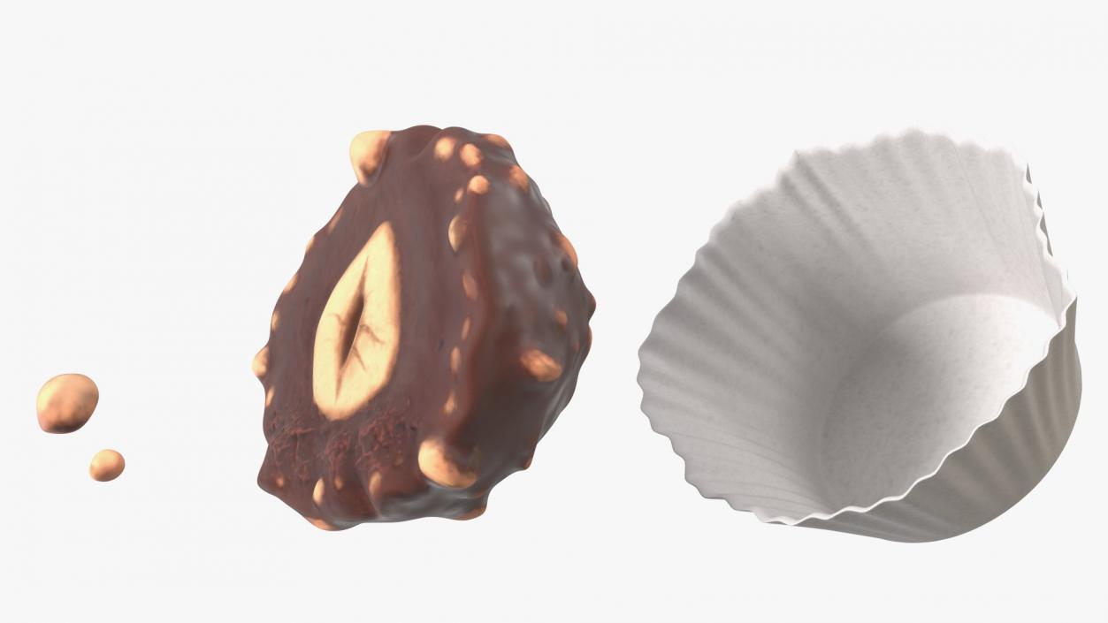 3D Chocolate Hazelnut Truffle