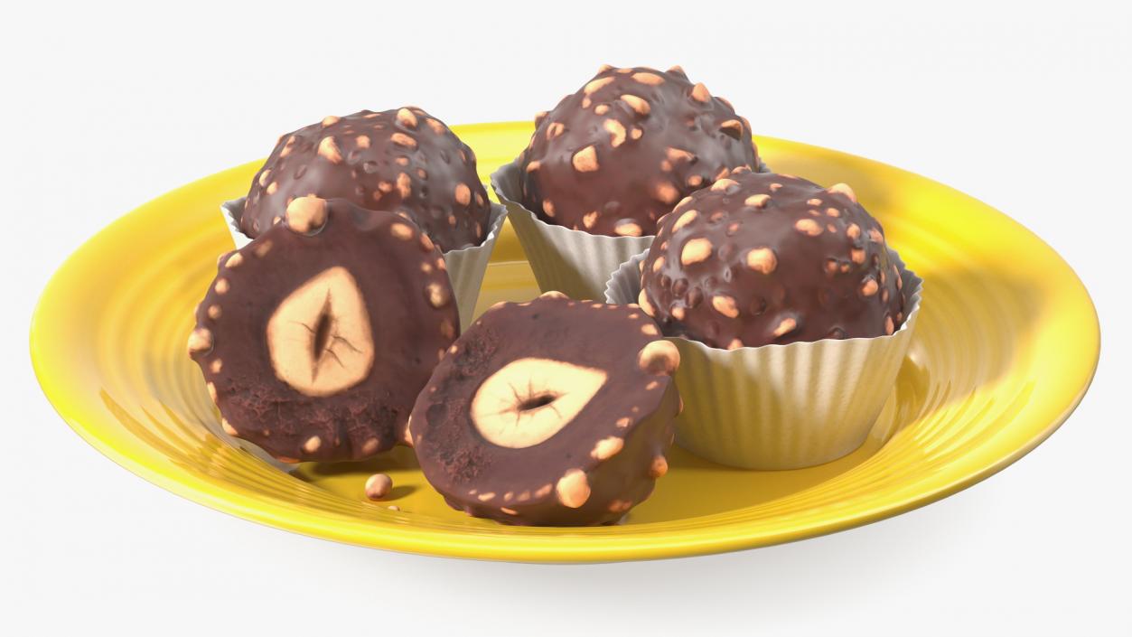 3D Chocolate Hazelnut Truffle