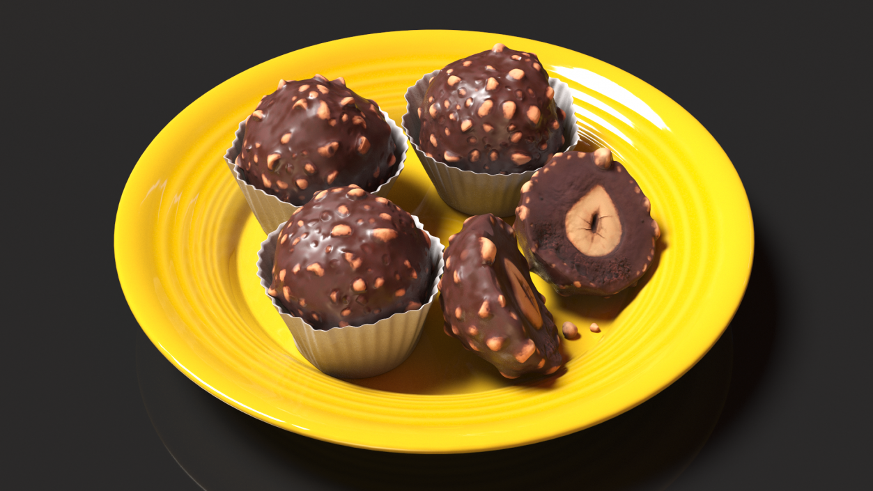 3D Chocolate Hazelnut Truffle