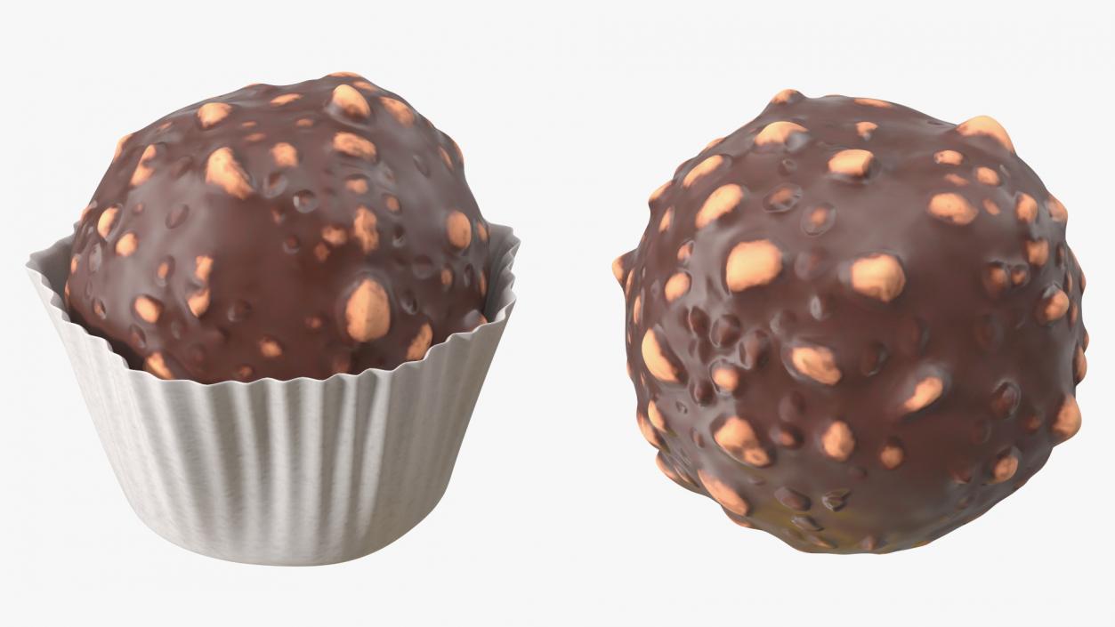 3D Chocolate Hazelnut Truffle