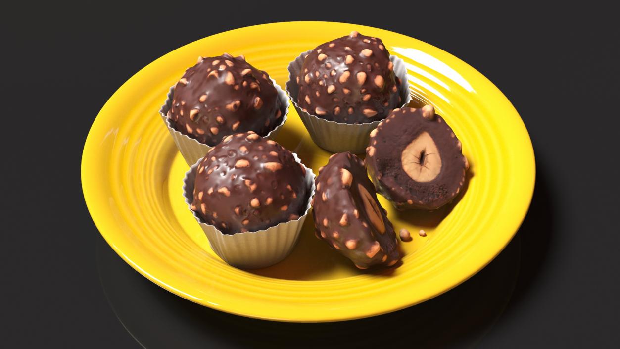 3D Chocolate Hazelnut Truffle