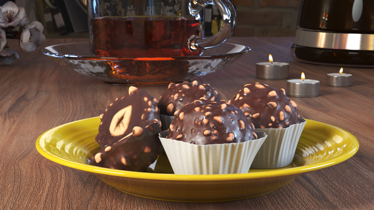 3D Chocolate Hazelnut Truffle