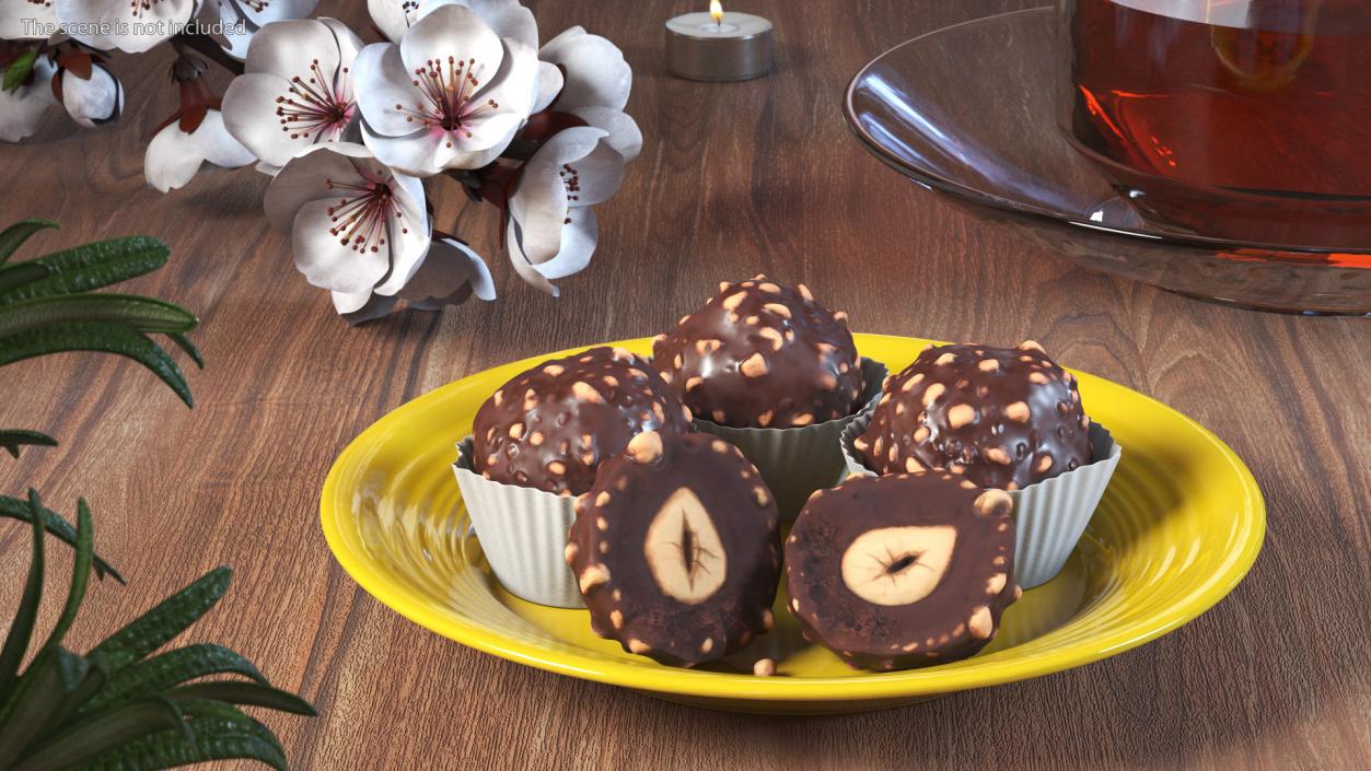 3D Chocolate Hazelnut Truffle