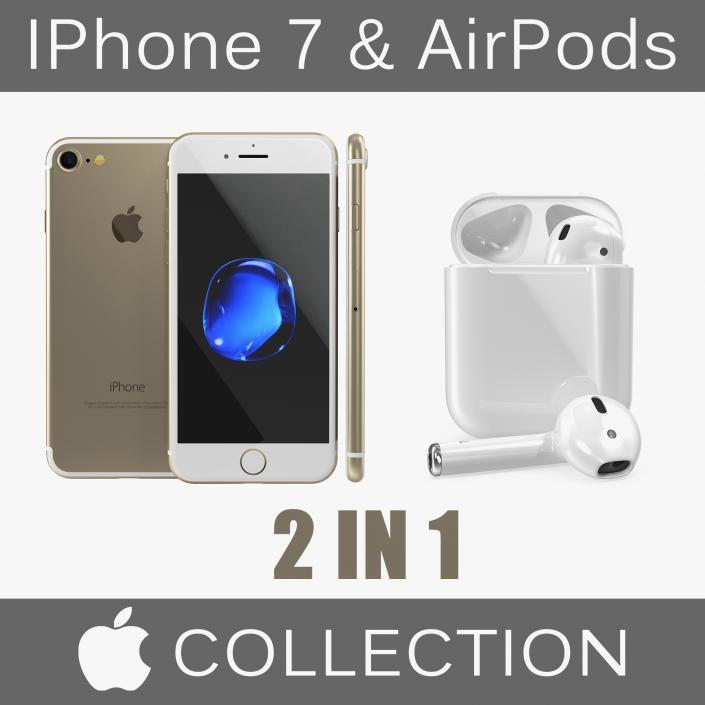 3D IPhone 7 and AirPods Collection