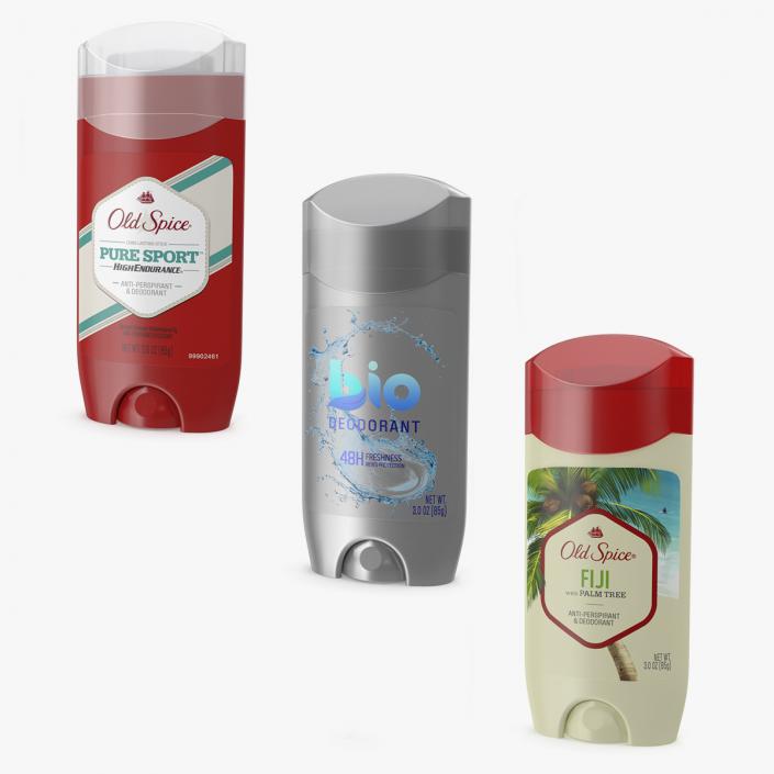 Solid Deodorants Collection 3D