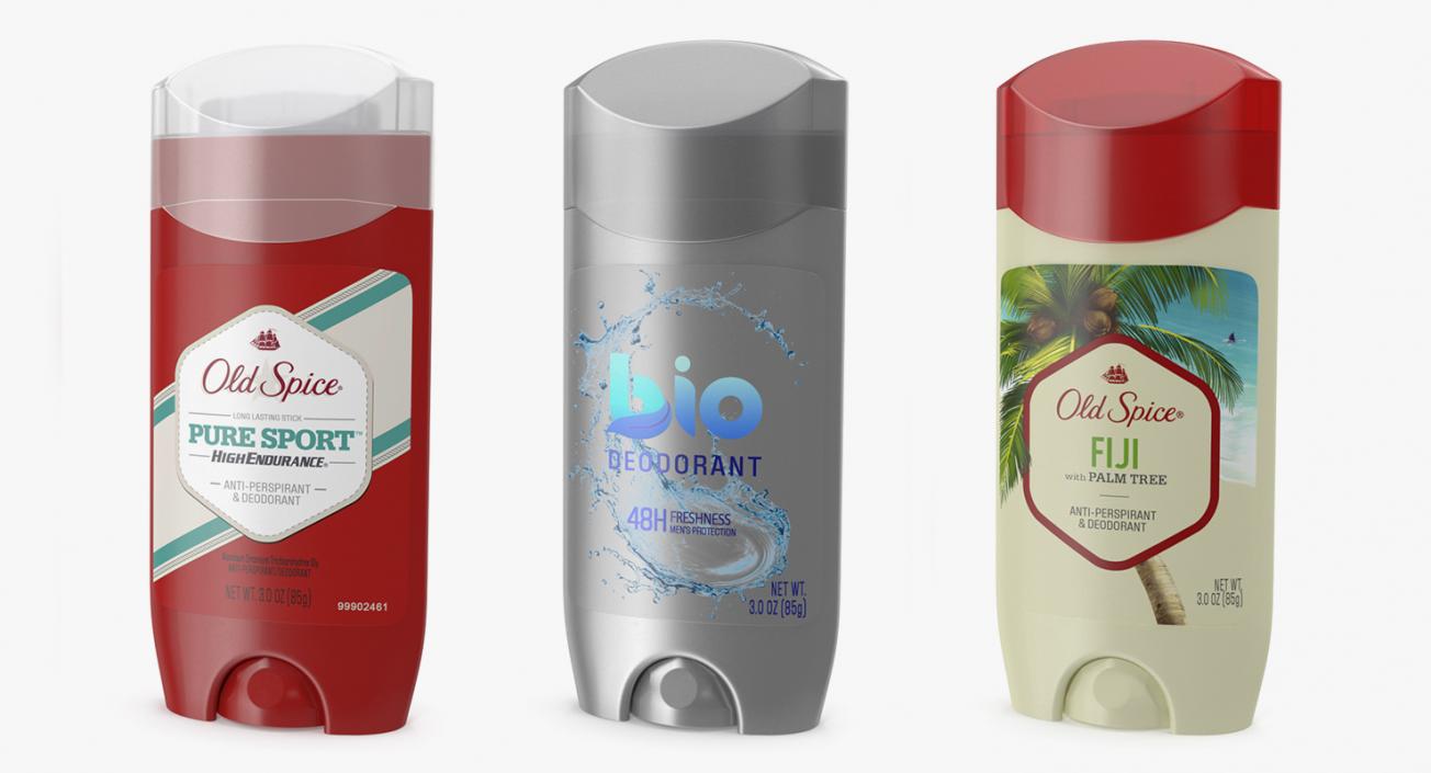 Solid Deodorants Collection 3D