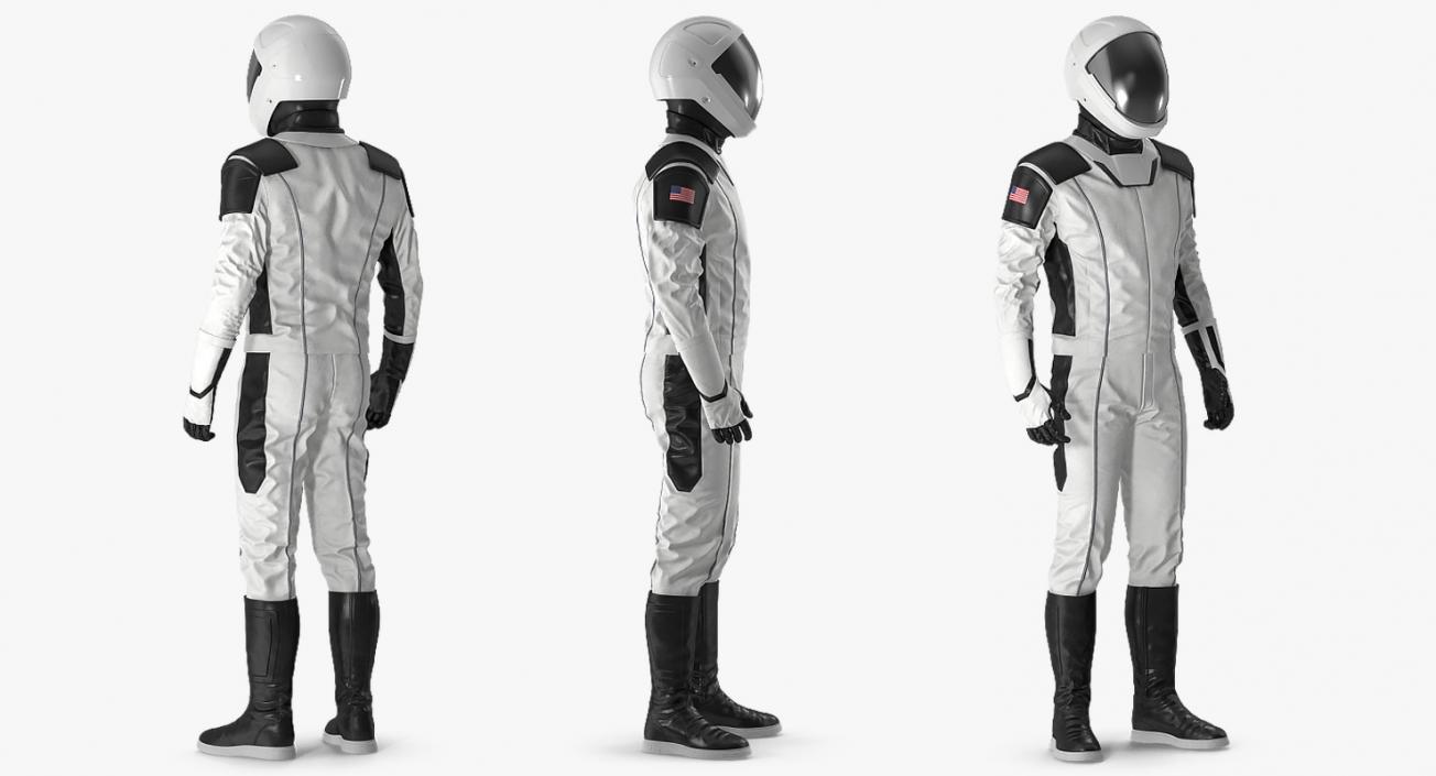 3D model Futuristic Astronaut Space Suit Standing Pose