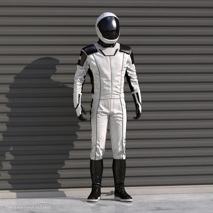 3D model Futuristic Astronaut Space Suit Standing Pose