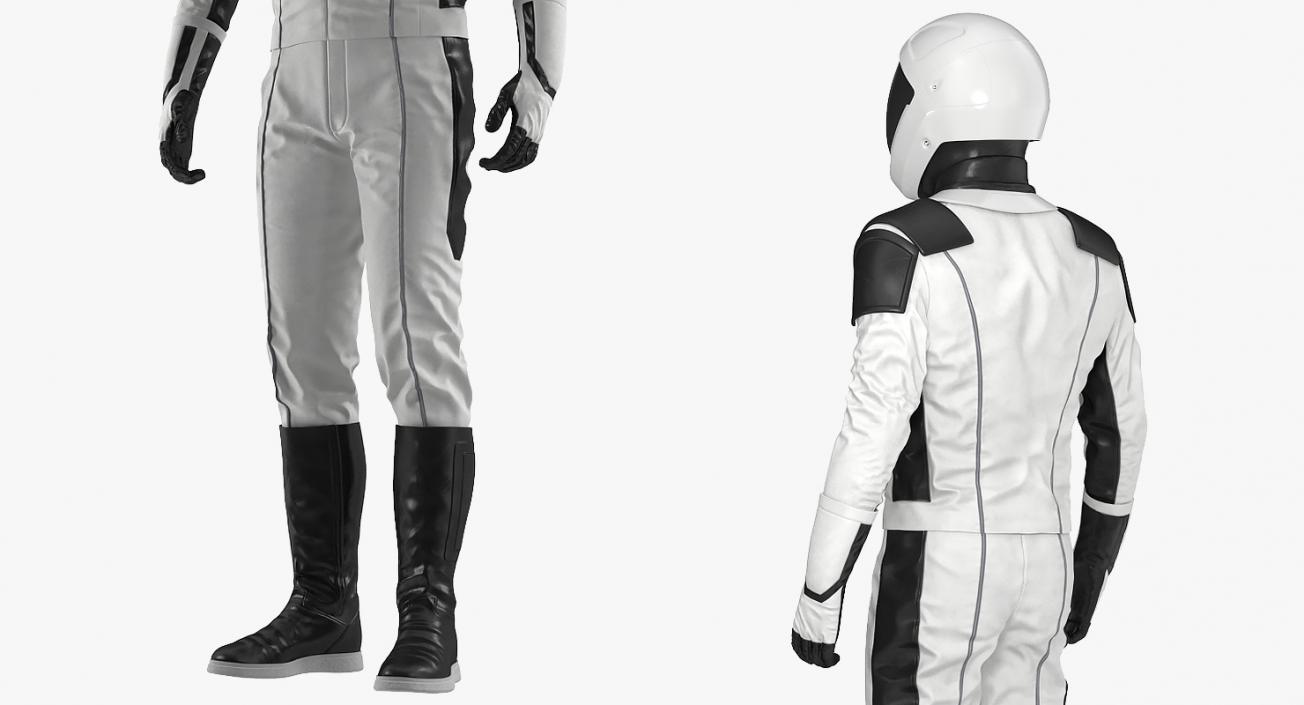 3D model Futuristic Astronaut Space Suit Standing Pose