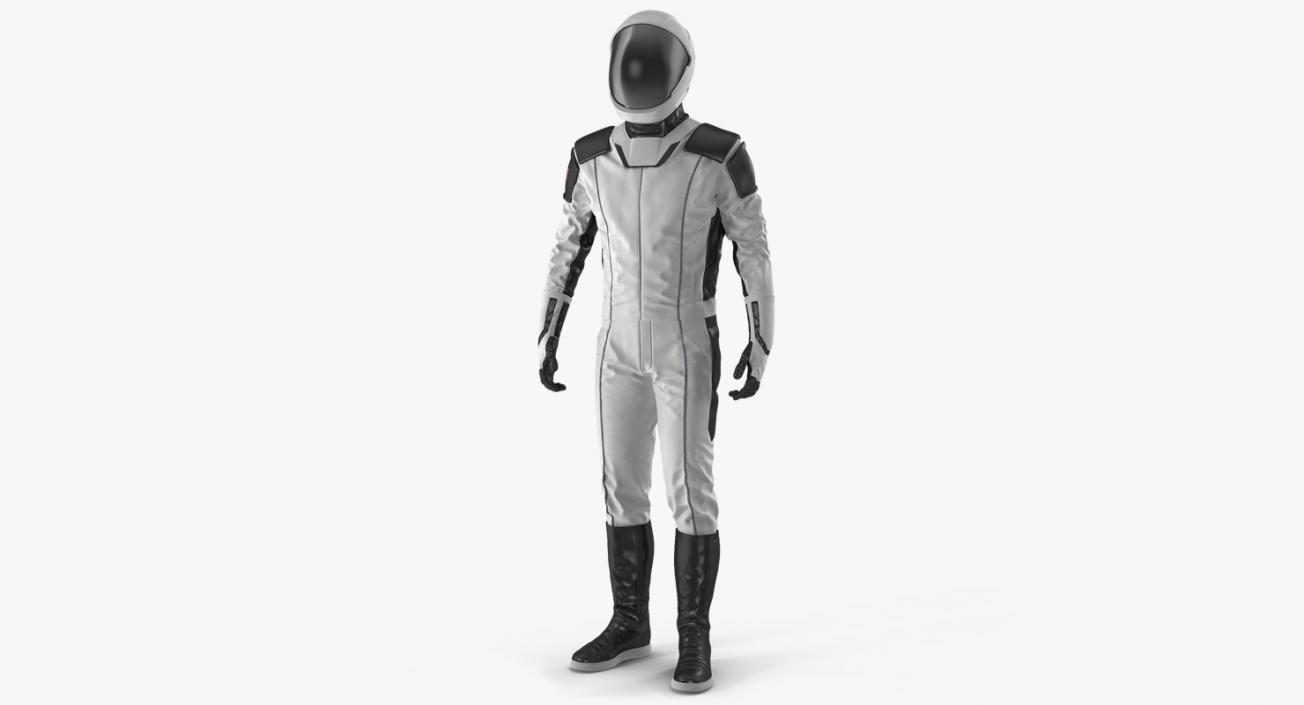 3D model Futuristic Astronaut Space Suit Standing Pose