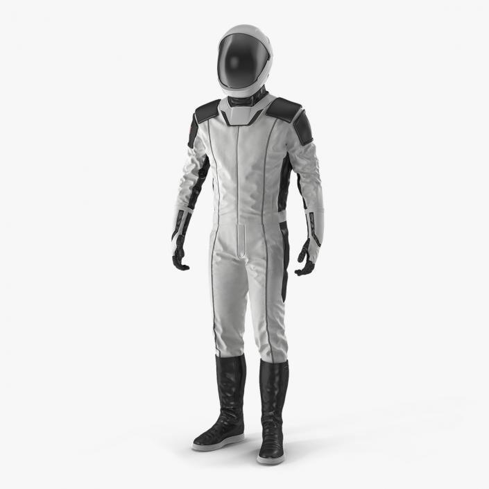 3D model Futuristic Astronaut Space Suit Standing Pose