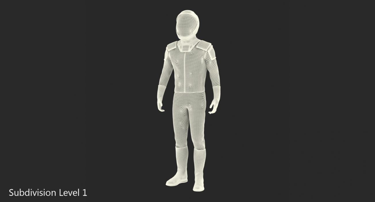 3D model Futuristic Astronaut Space Suit Standing Pose