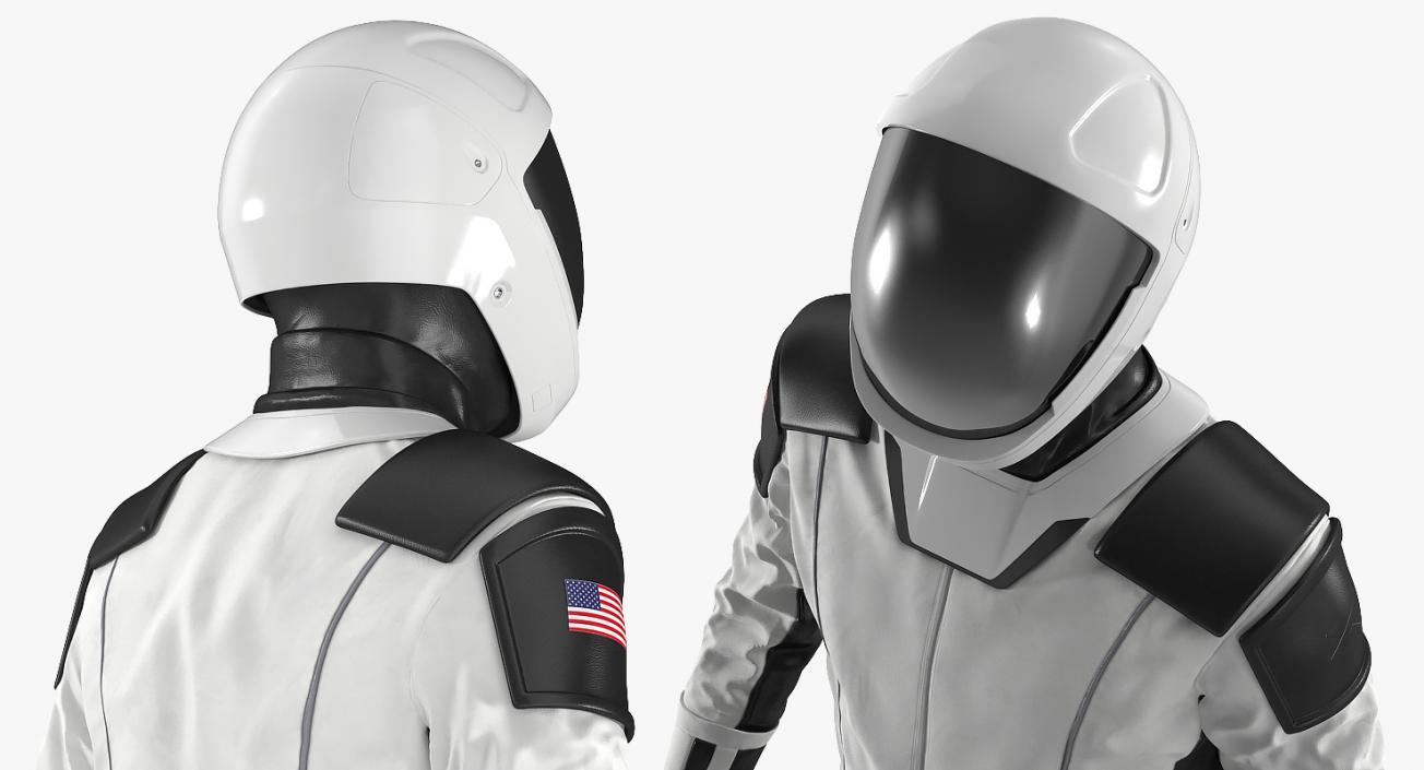 3D model Futuristic Astronaut Space Suit Standing Pose