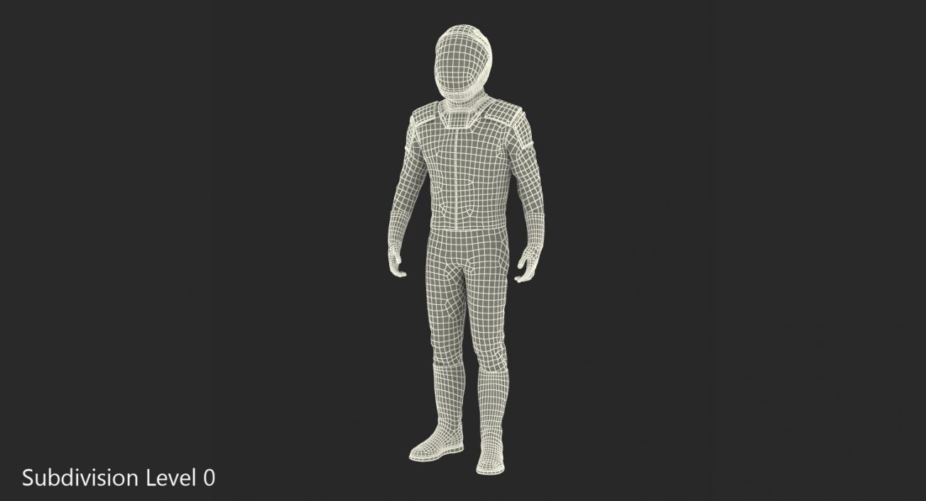 3D model Futuristic Astronaut Space Suit Standing Pose