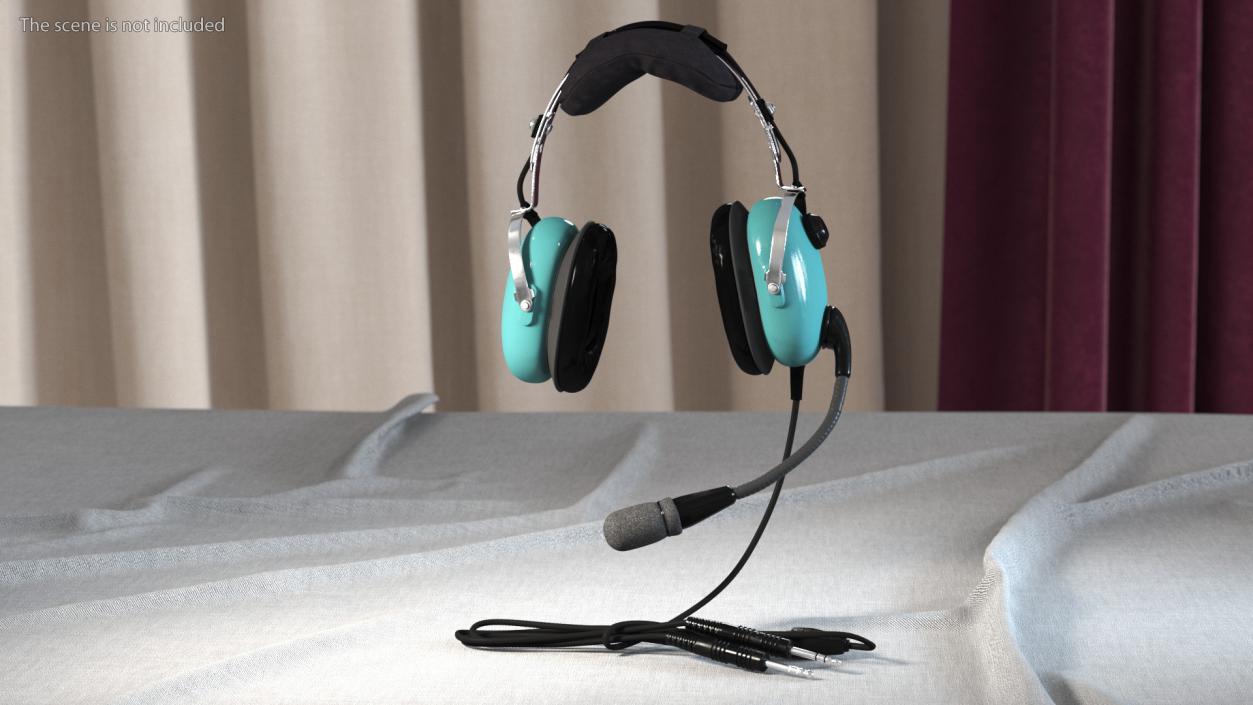 Aviation Headset Hanging 3D model