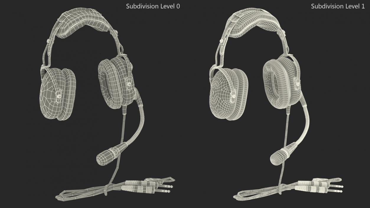 Aviation Headset Hanging 3D model