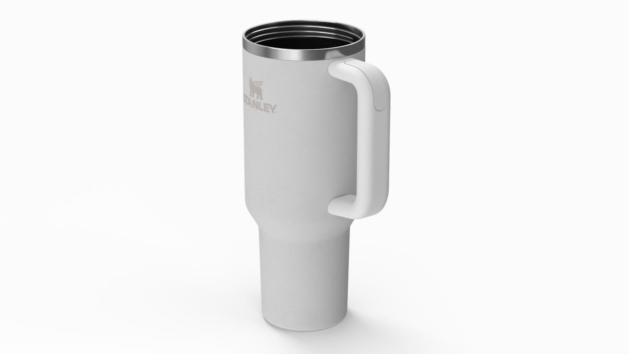 Stanley Quencher Travel Tumbler White Open 2 3D model