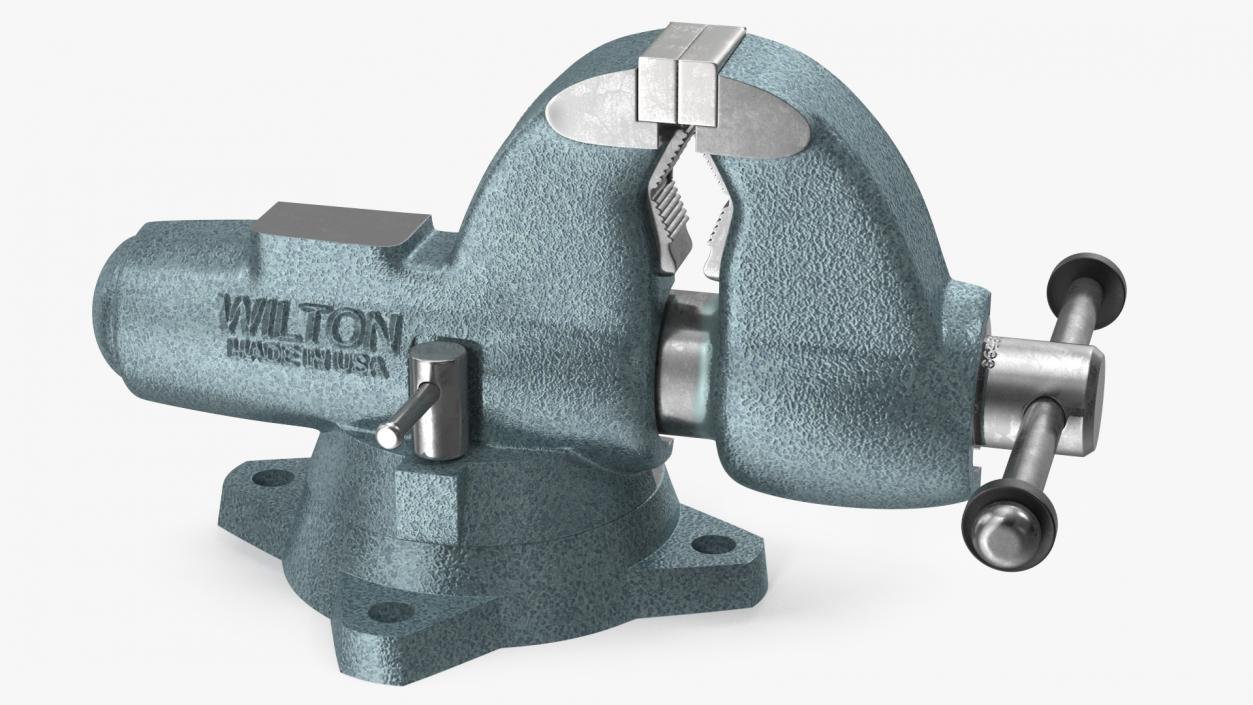 3D Wilton Bench Vise Cross Section Rigged model