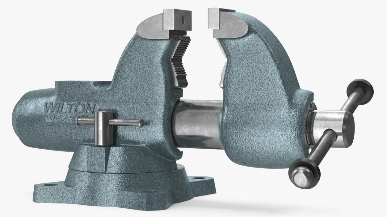 3D Wilton Bench Vise Cross Section Rigged model