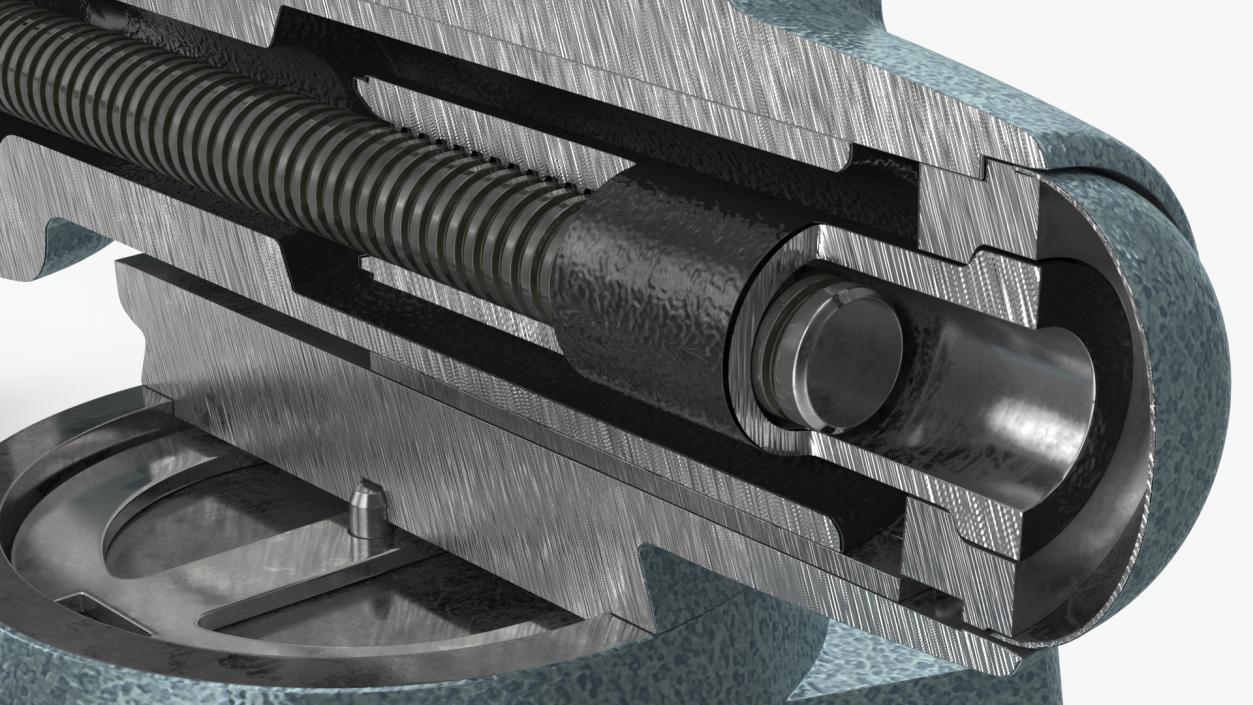 3D Wilton Bench Vise Cross Section Rigged model