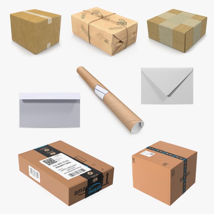 3D model Mail Packages and Envelopes Collection 2