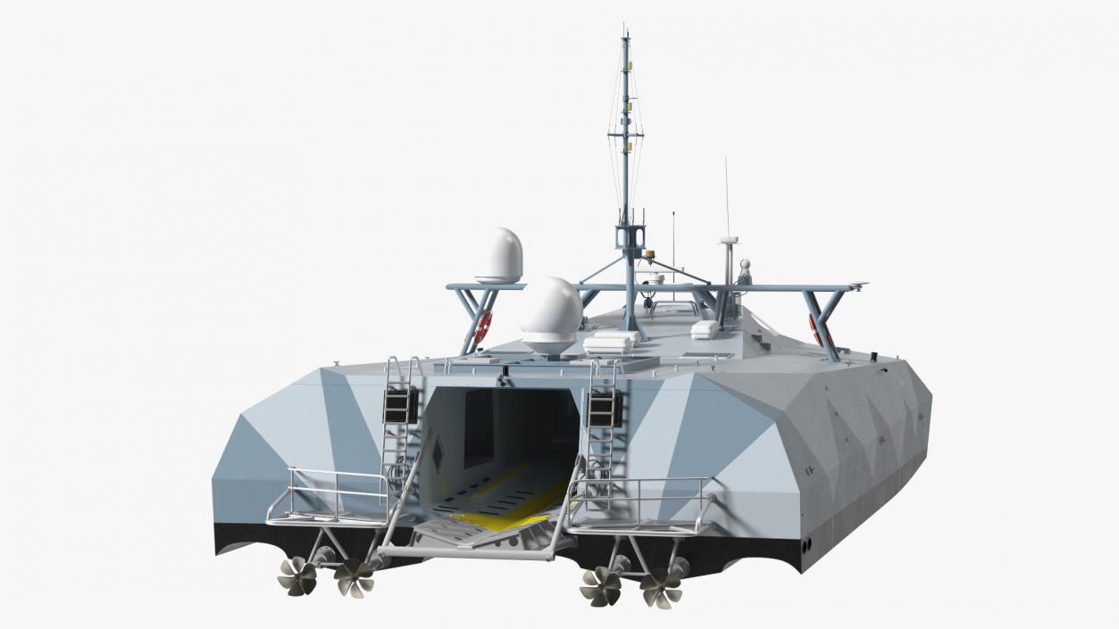 3D M80 Stiletto Stealth Naval Ship Rigged model