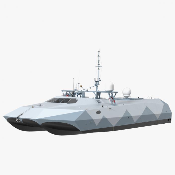 3D M80 Stiletto Stealth Naval Ship Rigged model