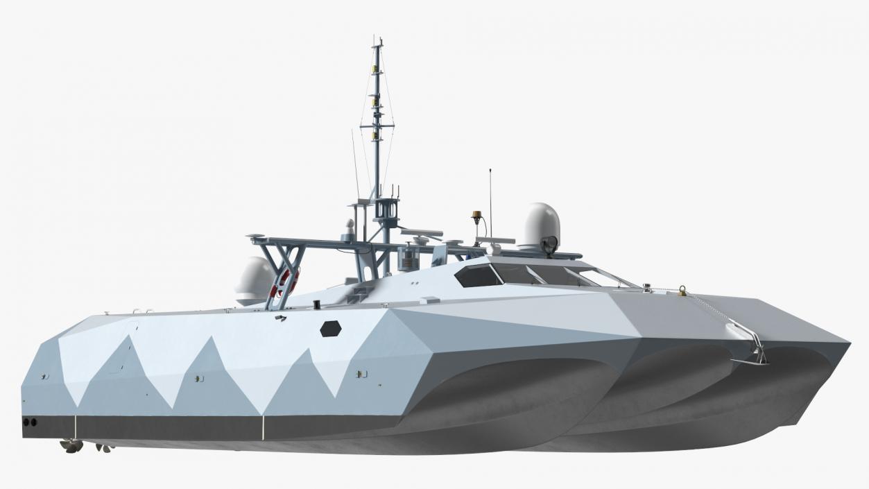 3D M80 Stiletto Stealth Naval Ship Rigged model